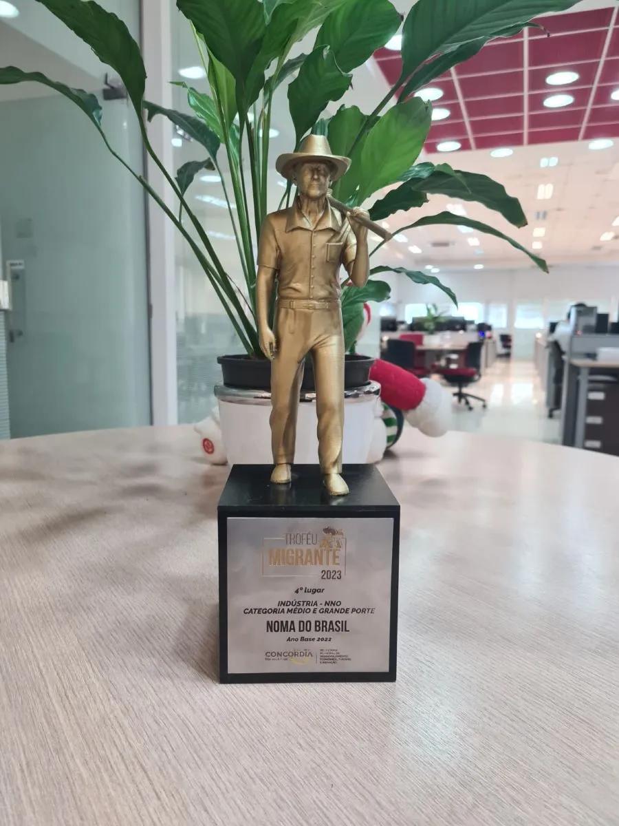 Troféu Migrante: filial de Concórdia da Noma do Brasil é destaque em 2023